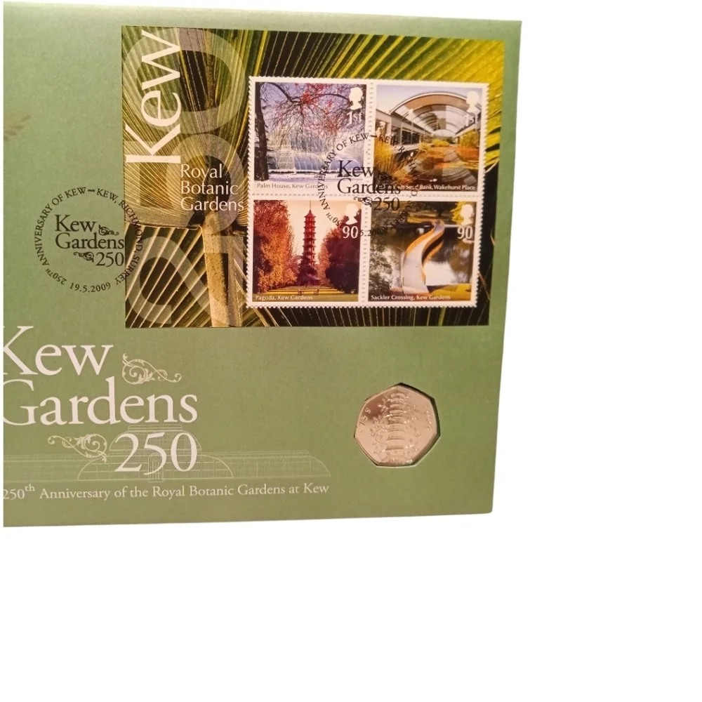 ROYAL MINT 2009 KEW GARDENS 50p In BRILLIANT UNCIRCULATED FDC, FIRST DAY COVER - Picture 2 of 7